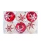 National Tree Company First Traditions Christmas Tree Ornaments, Glittery Red and White Snowflakes, Set of 6